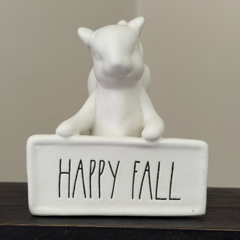 Rae Dunn HAPPY FALL Squirrel Figure - Picture 2 of 15